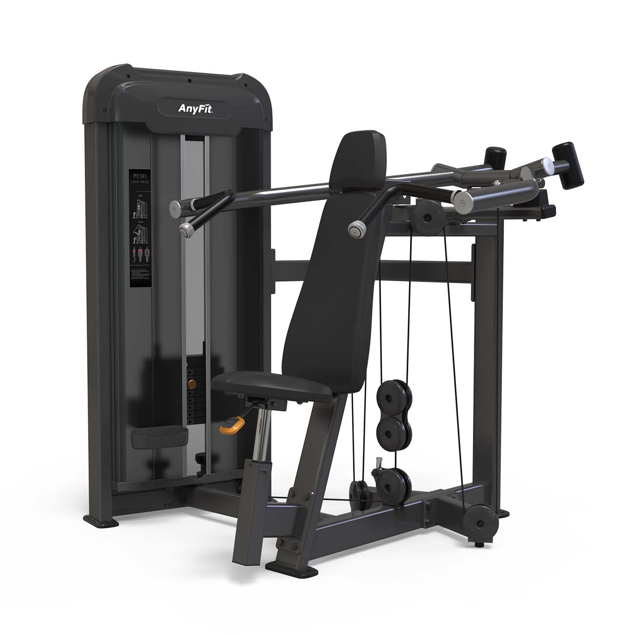 AnyFit Premium Selectorized Commercial Shoulder Press for Deltoid Strength - Heavy-Duty