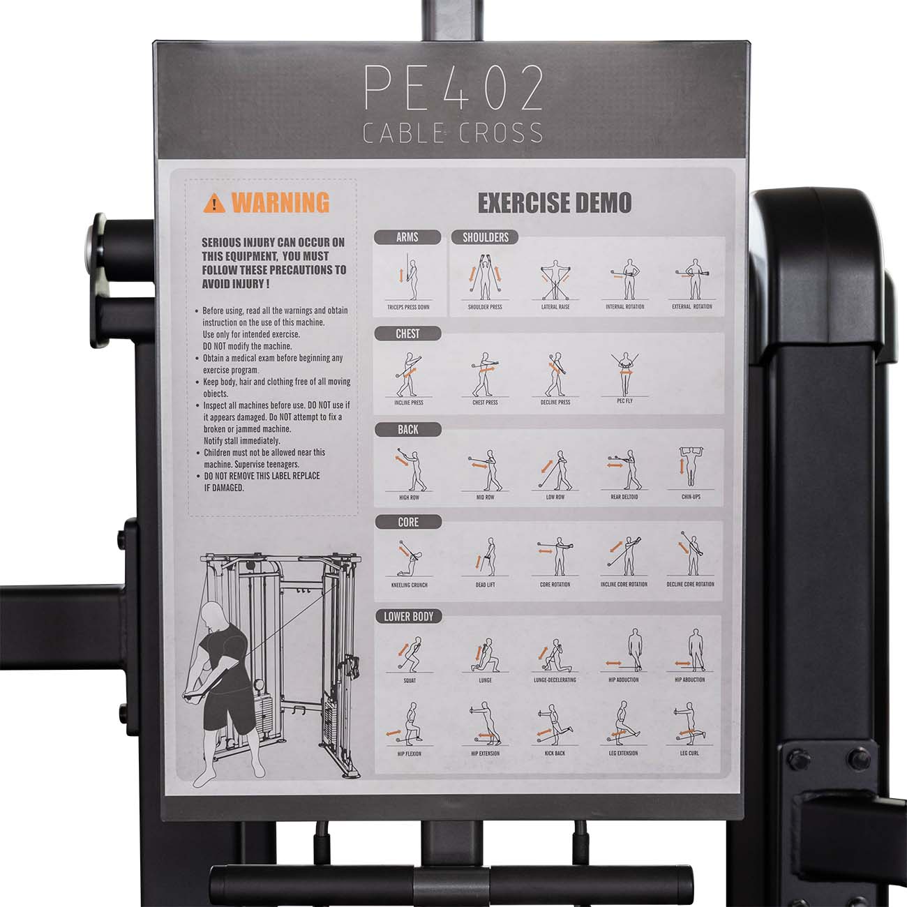 CPE1402 Multi-Functional Cable Crossover Machine – Dual-Adjustable Pulley System for Home & Commercial Gym