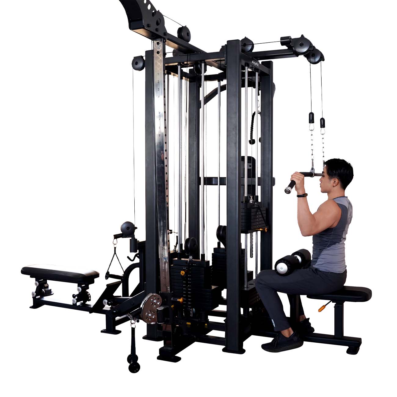 CPE1404 4-Stack Mobile Gym – Commercial Free Weight Exercise Machine for Strength Training