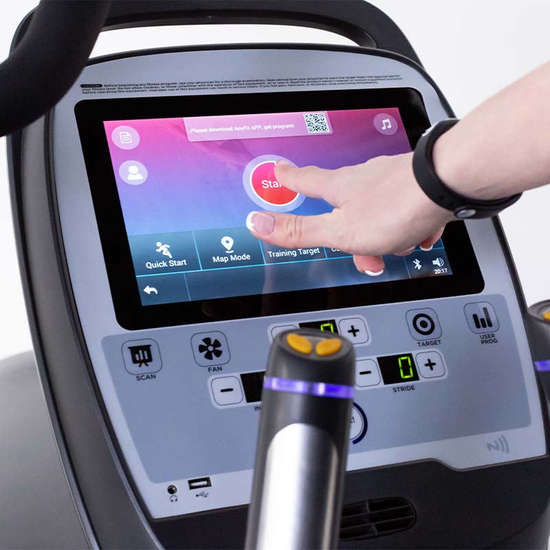 CTC60-T Commercial Elliptical Cross Trainer | 10.1″ Touch Screen Gym Machine
